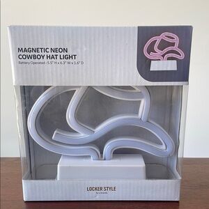Ubrands Magnetic Battery operated Neon Cowboy Hat Light - White